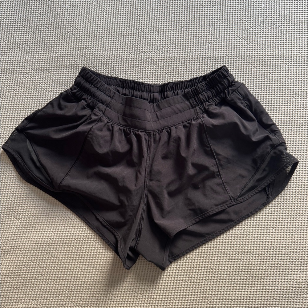 Lululemon Athletica Black Athletic Hottihot Shorts